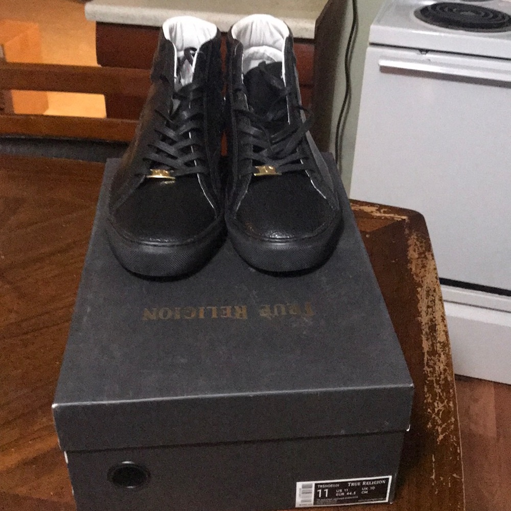 True Religion Hightop Leather Sneakers